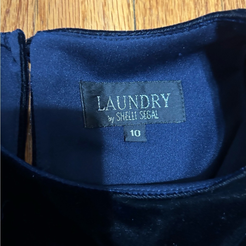 LAUNDRY By Sheli Segal Vintage 90s Velour Vampire Queen Goth Gown Size 10 - Picture 4 of 14